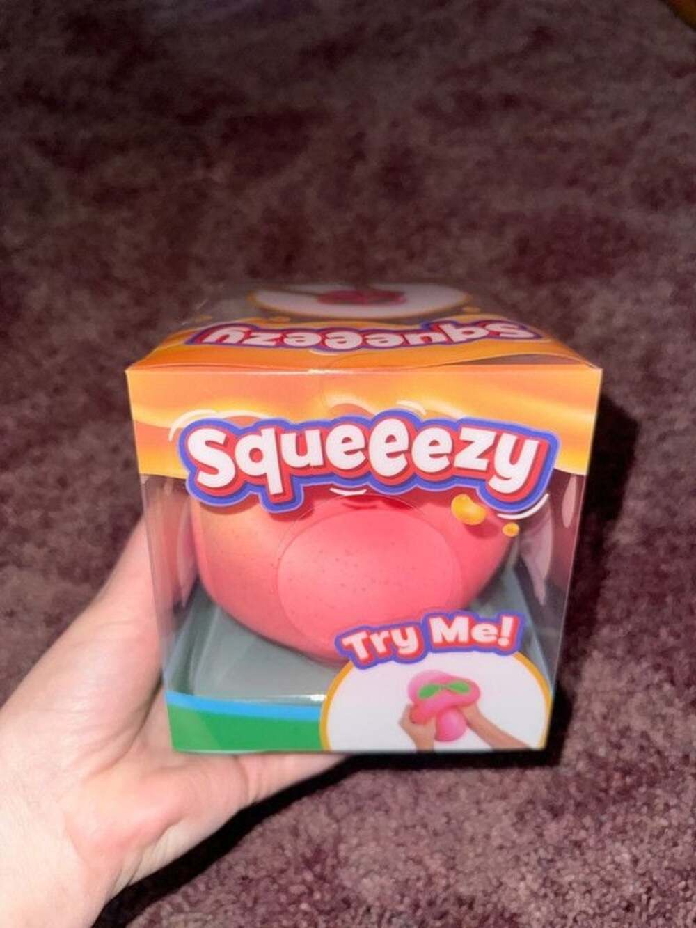 Squeeezy Peach Jumbo Squishy Toy Sunny Days Stress Ball Sensory Fidget
